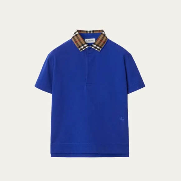 BURBERRY Other - BURBERRY 
Boy's Johane EKD Embroidered Shirt with Check Knitted Collar, Size 10